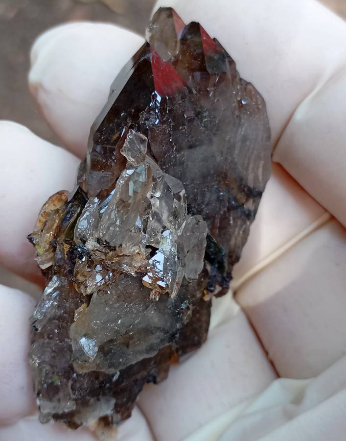 Floater aegirine illmenite feldspar quartz - Zomba Plateau Mount Malosa Malawi