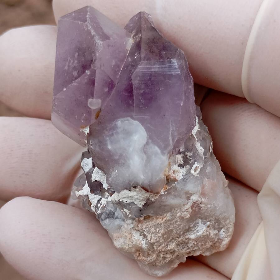 Hematite in quartz - Orange River N Cape South Africa