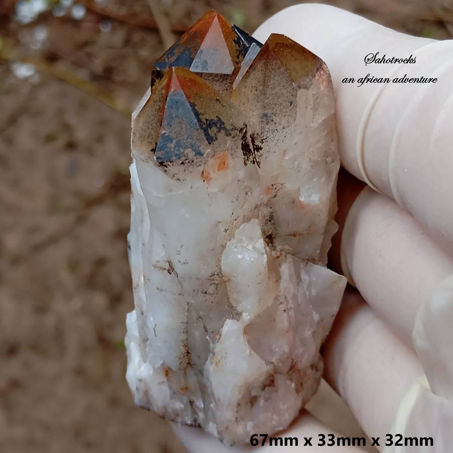 Hematite in quartz - Orange River N Cape South Africa