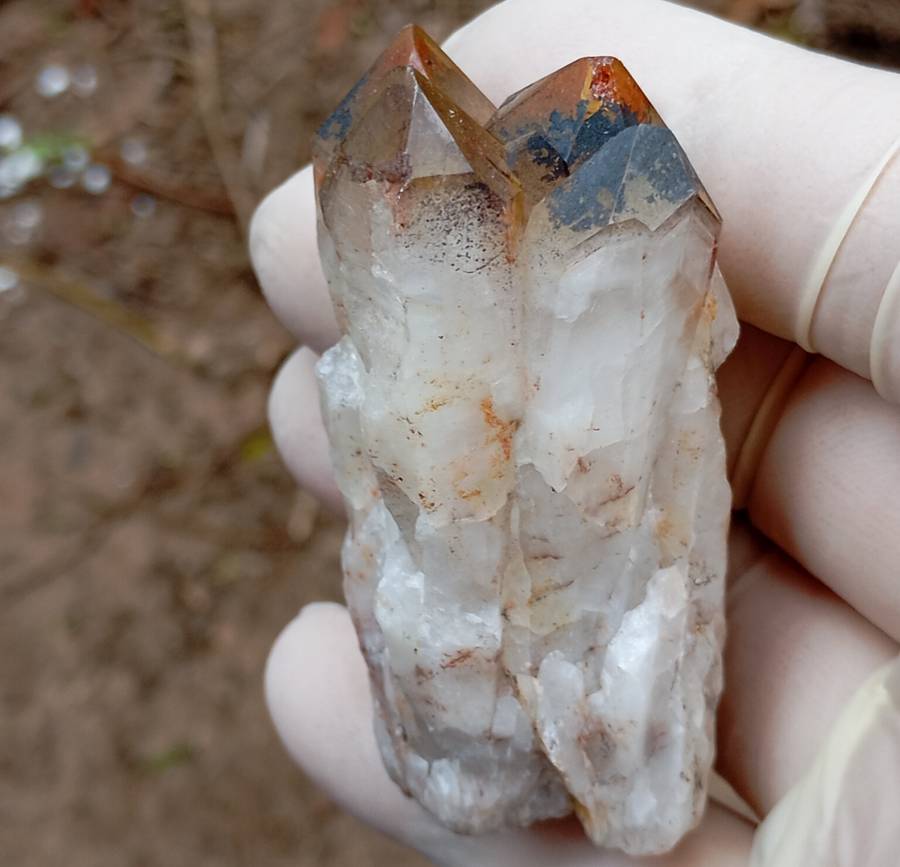 Hematite in quartz - Orange River N Cape South Africa