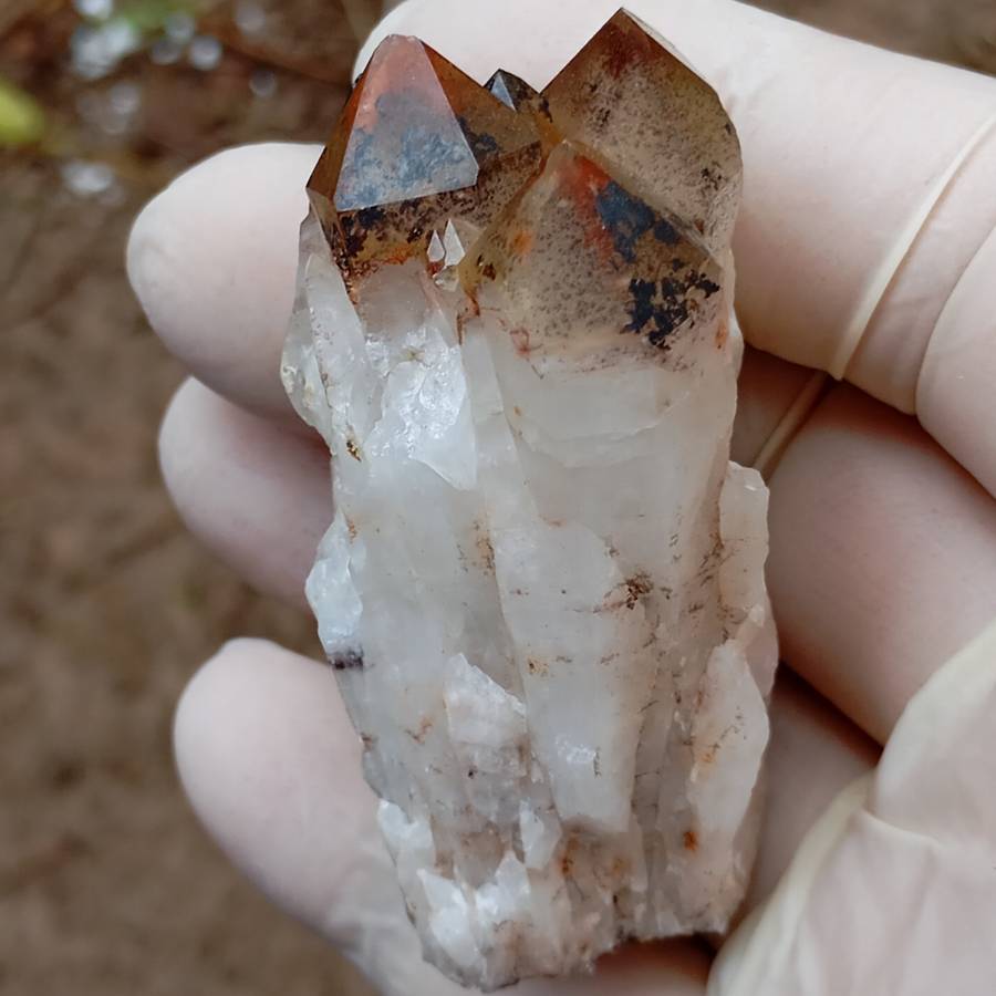 Hematite in quartz - Orange River N Cape South Africa