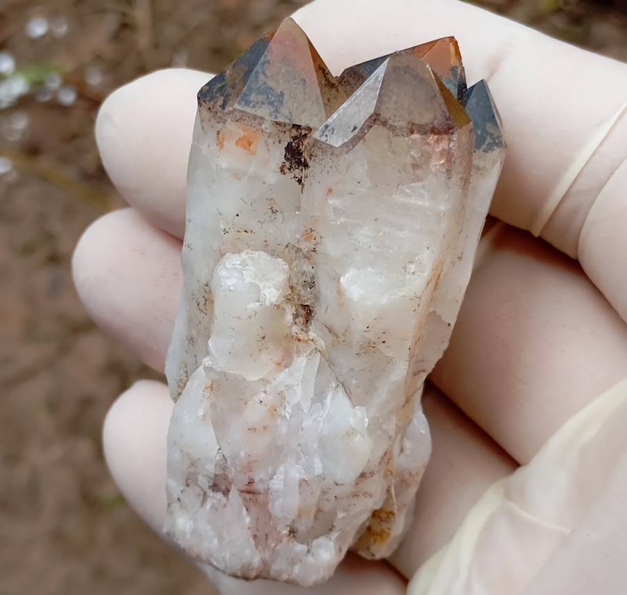 Hematite in quartz - Orange River N Cape South Africa