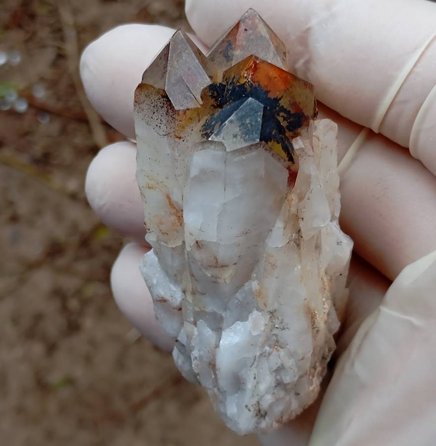 Hematite in quartz - Orange River N Cape South Africa