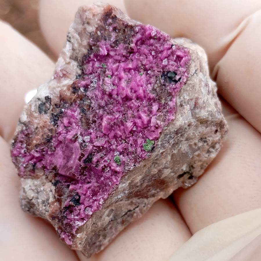 Kolwezite cobaltoan calcite heterogenite - Mashamba West mine DRC Congo