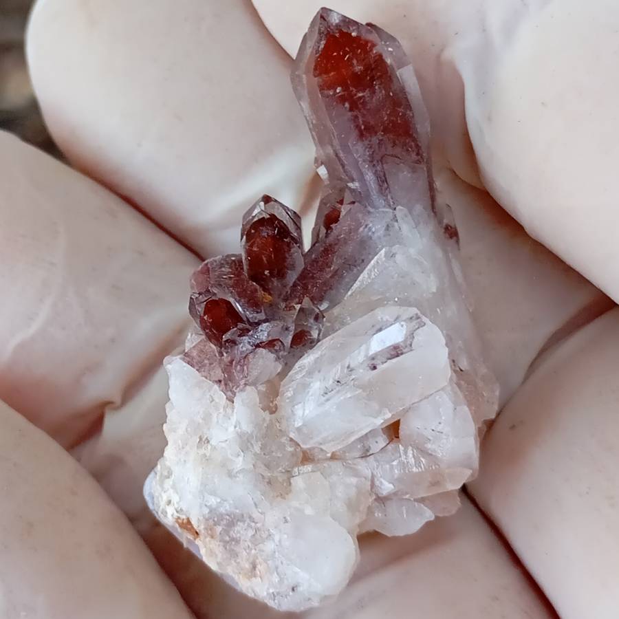 Hematite in quartz - Orange River N Cape South Africa