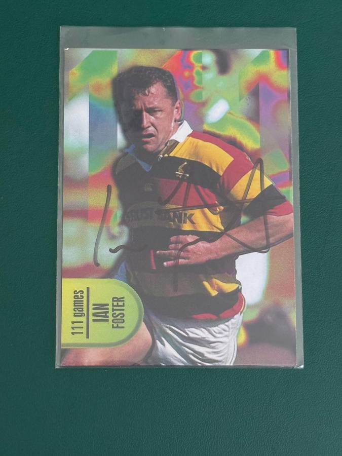 Rugby Card - *SIGNED* Ian Foster (Nr85) 1996 Card Crazy Authentics