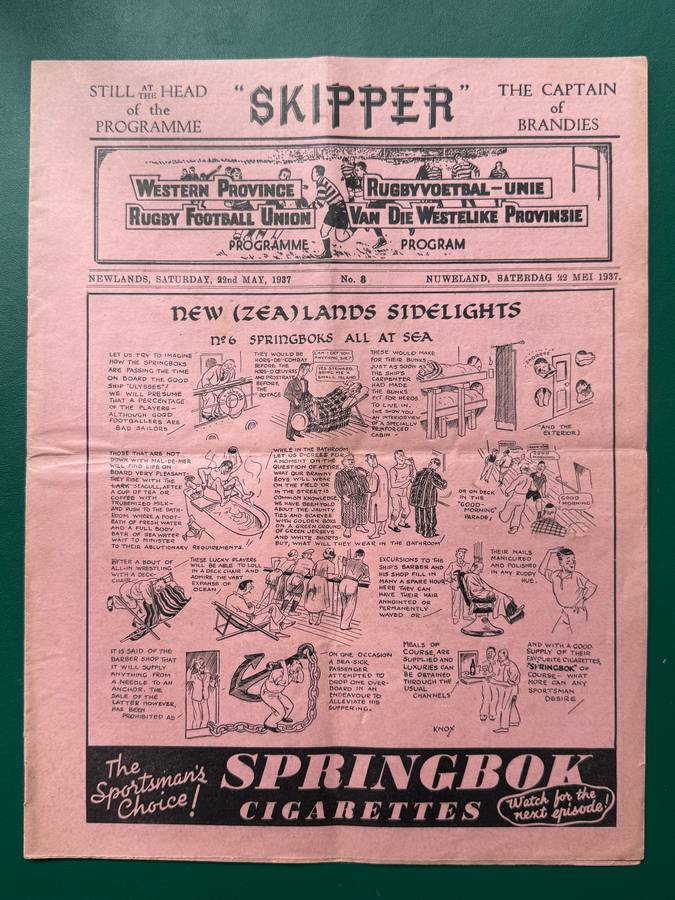 Rugby Programmes - 4 * 1937-1945 Newlands Rugby Programmes (Club/Varsity/Schools)