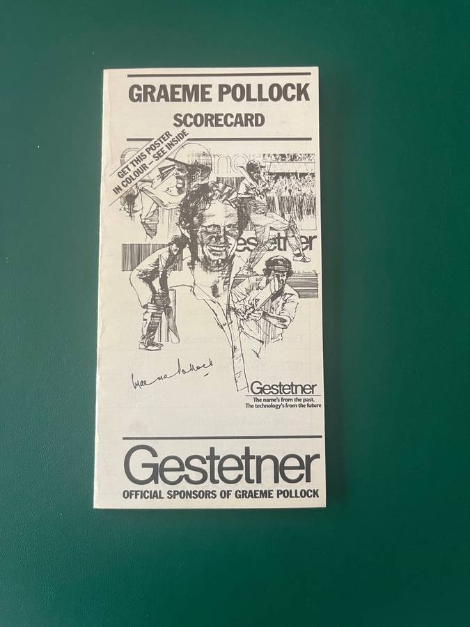 Cricket - Greame Pollock Scorecard Folder