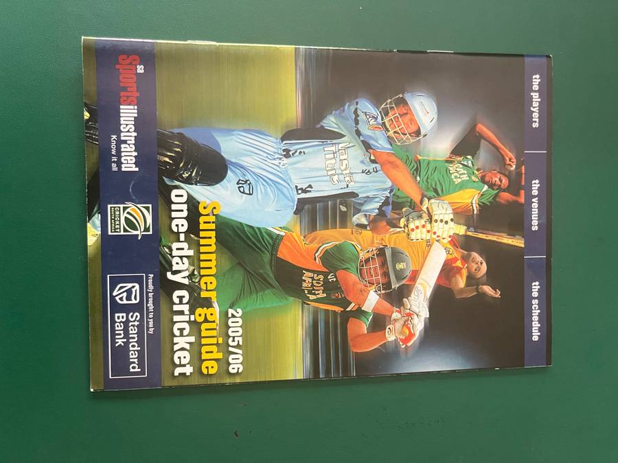Cricket Itinerary - 2005/2006 Summerguide One Day Cricket