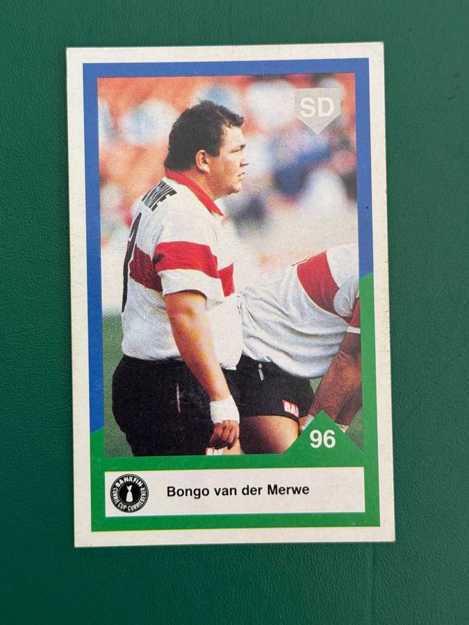 Rugby Card - Bongo van der Merwe 1992 Sports Deck Rugby Card Nr96