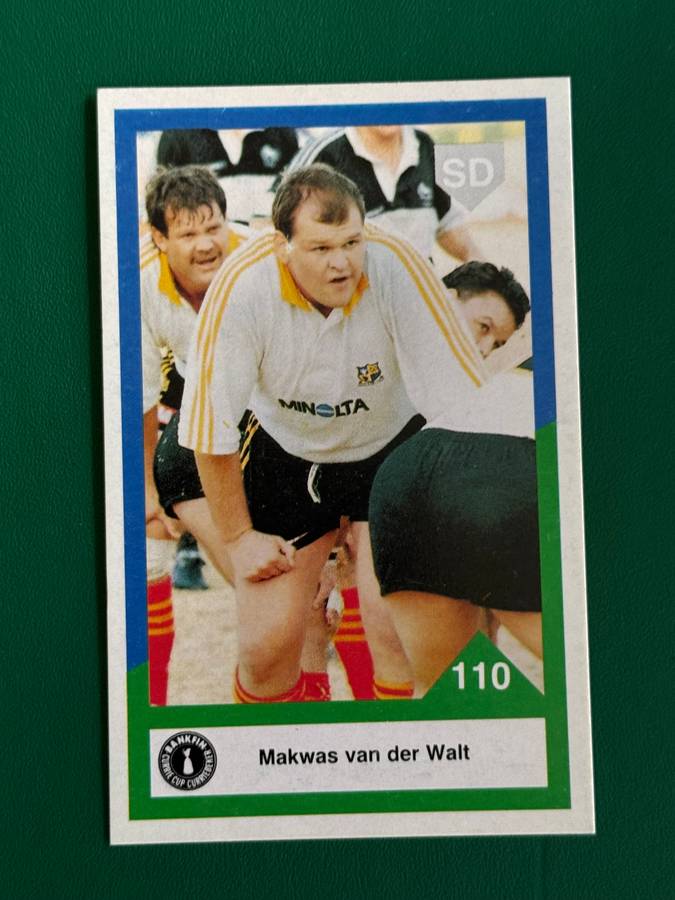 Rugby Card - Makwas van der Walt (nr110) 1992 Sports Deck Rugby Card