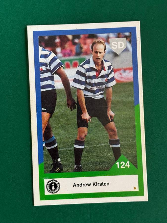 Rugby Card - Andrew Kirsten 1992 Sports Deck Rugby Card (Nr124)