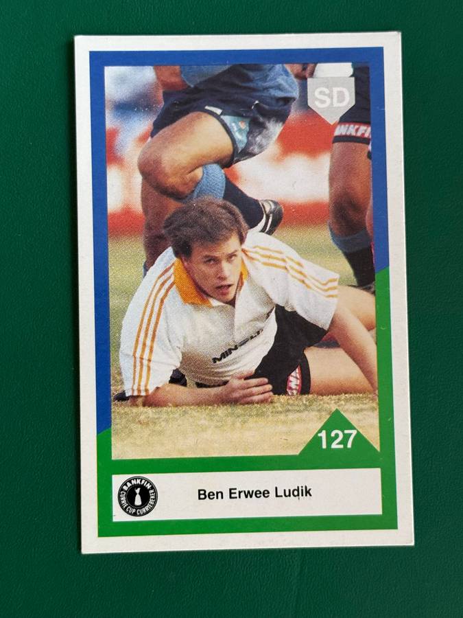 Rugby Card - Ben Erwee Ludik 1992 Sports Deck Rugby Card (Nr127)