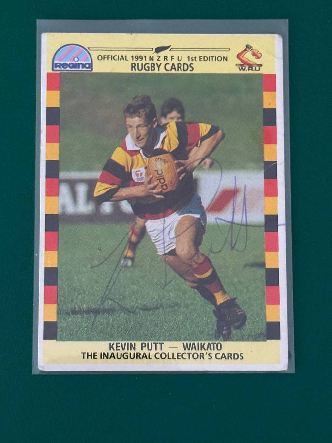 Rugby Card - *SIGNED* Kevin Putt 1991 Regina NZRFU 1st Edition Rugby Card
