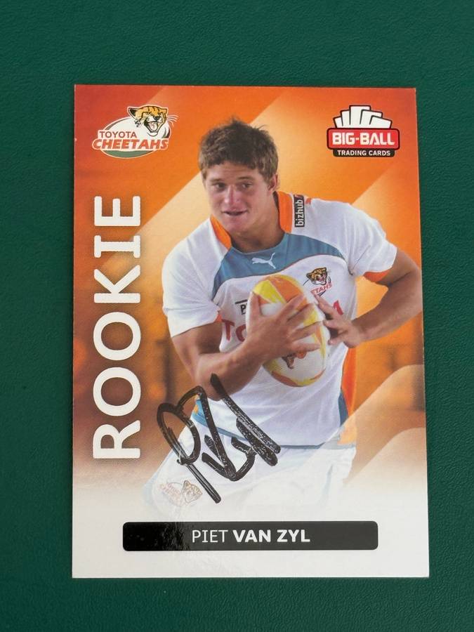 Rugby Card - *SIGNED* Piet van Zyl 2012 Big Ball Rugby Card
