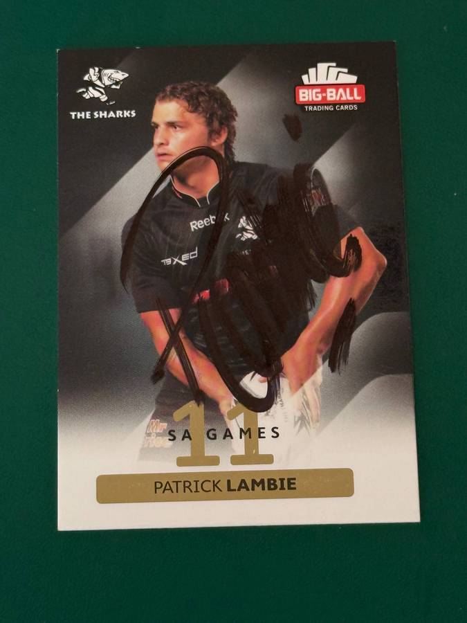 Rugby Card - *SIGNED* Pat Lambie 2012 Big Ball Rugby Card