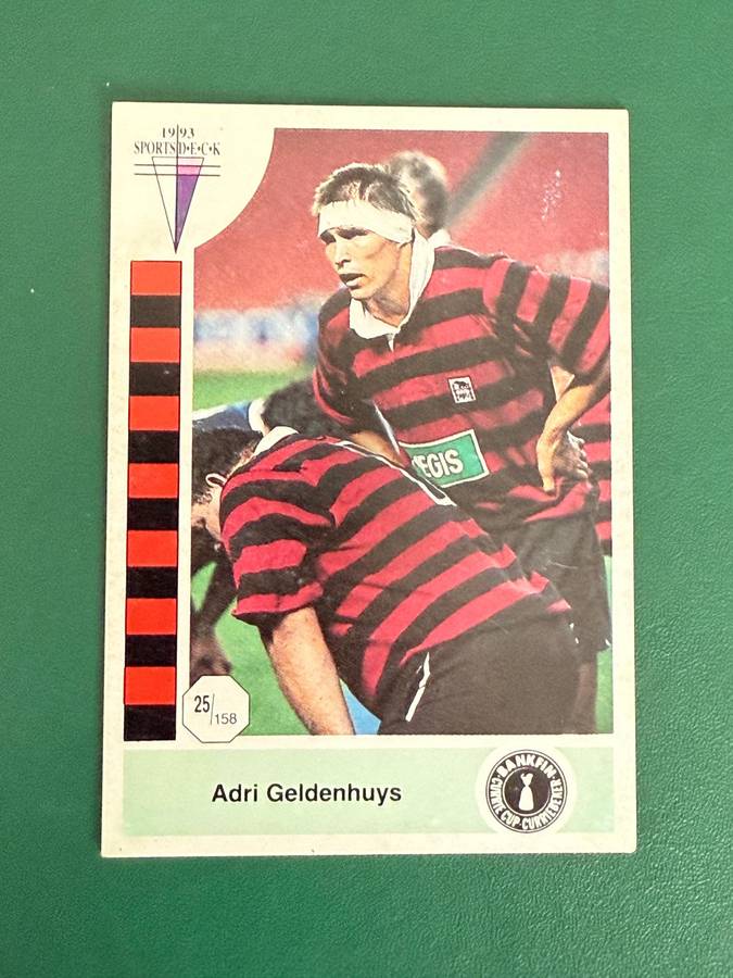 Rugby Card - Adri Geldenhuys 1993 Sports Deck Rugby Card