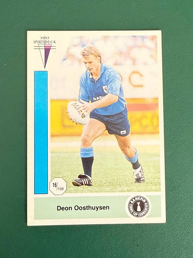 Rugby Card - Deon Oosthuizen 1993 Sports Deck Rugby Card