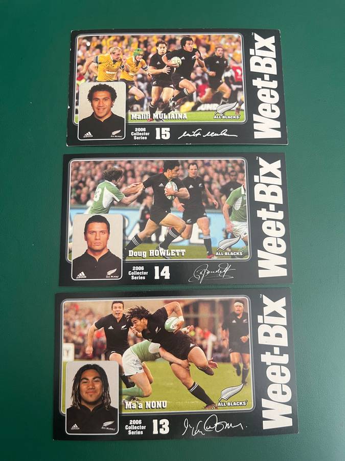 Rugby Cards - 14 * 2006 Weet Bix New Zealand All Black Rugby Cards