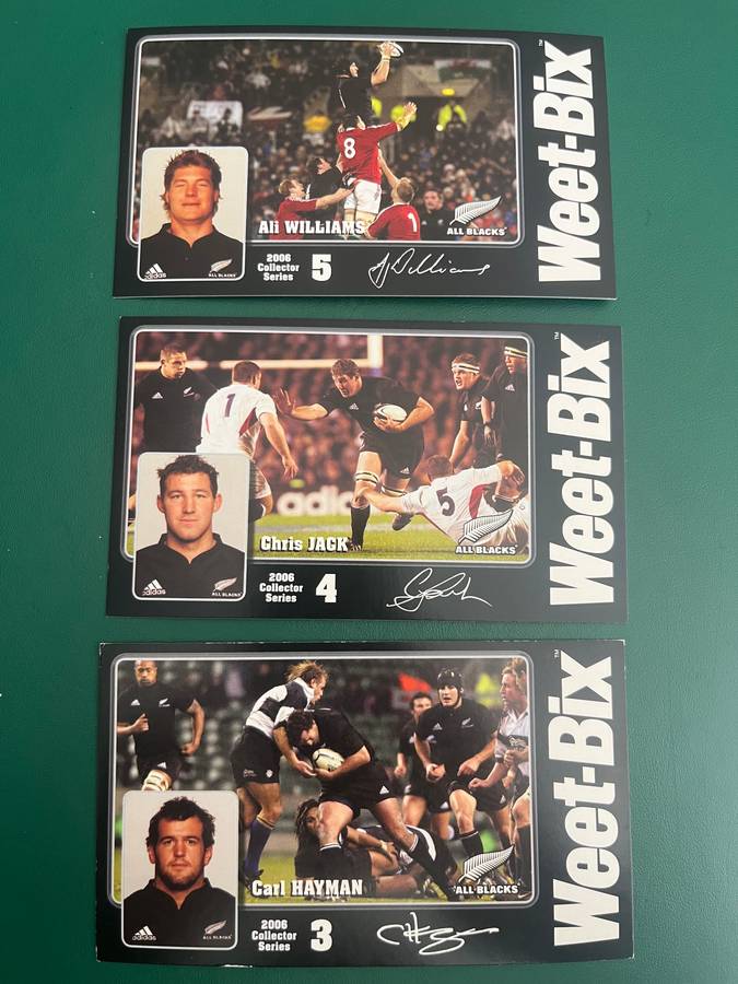 Rugby Cards - 14 * 2006 Weet Bix New Zealand All Black Rugby Cards