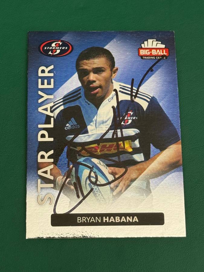 Rugby Card - *SIGNED* Bryan Habana 2012 Big Ball Rugby Card