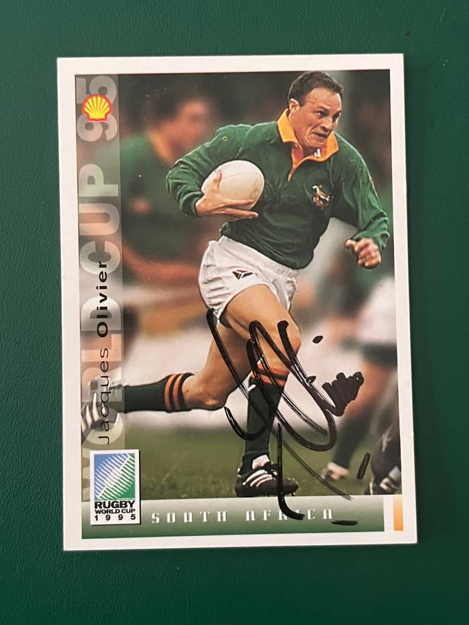 Rugby Card - *SIGNED* Jacques Olivier 1995 Sports Deck Rugby Card
