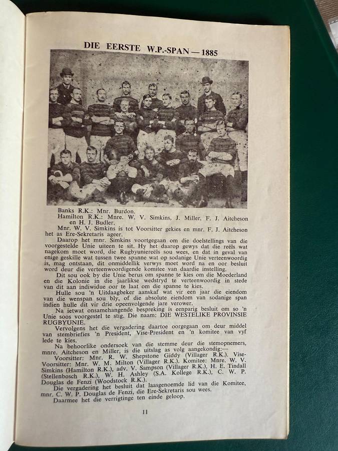 Rugby Programme - *WP 75 year Anniversary* Western-Province vs Natal 01/09/1958