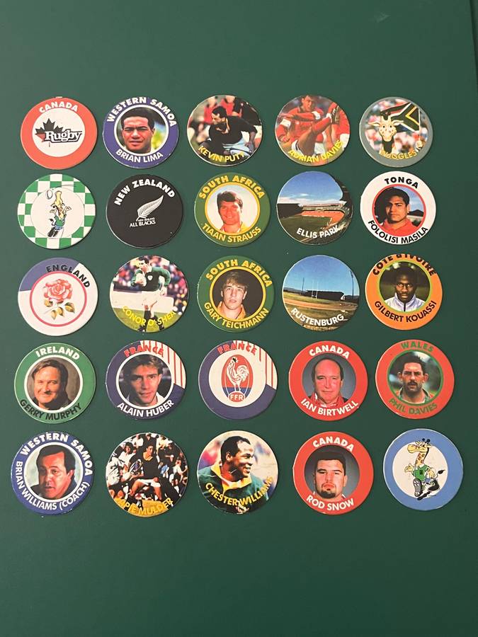 Rugby - 25 * Arlenco 1995 Rugby World Cup Tazos/Slammas