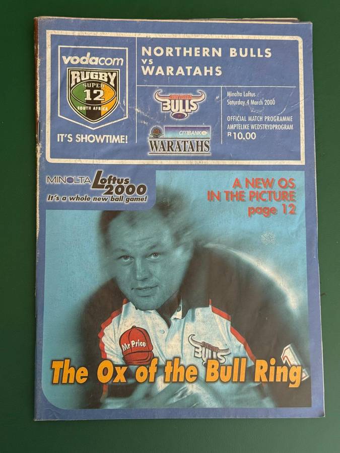 Rugby Programme - Bulls vs NSW Waratahs 04/03/2000