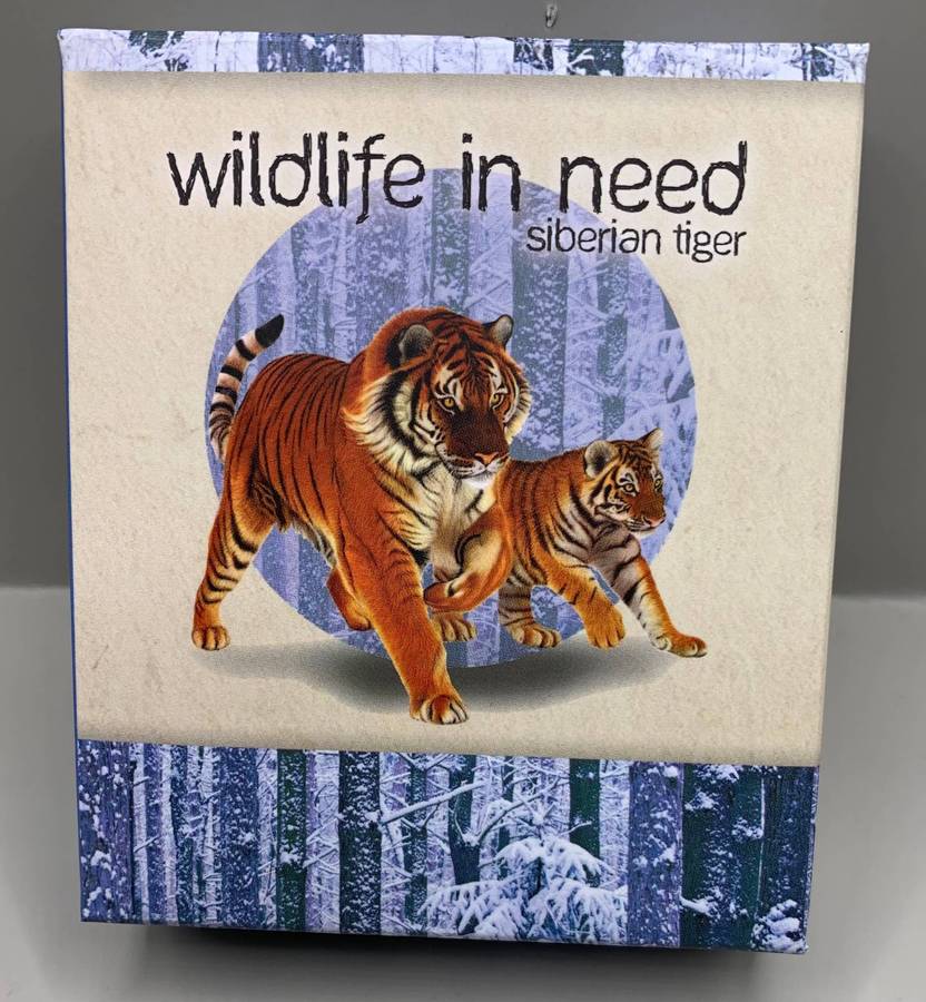 ( SPECIAL  WILDLIFE SERIES )  2012  SIBERIAN TIGER      1oz  PROOF SILVER COLORIZED COIN