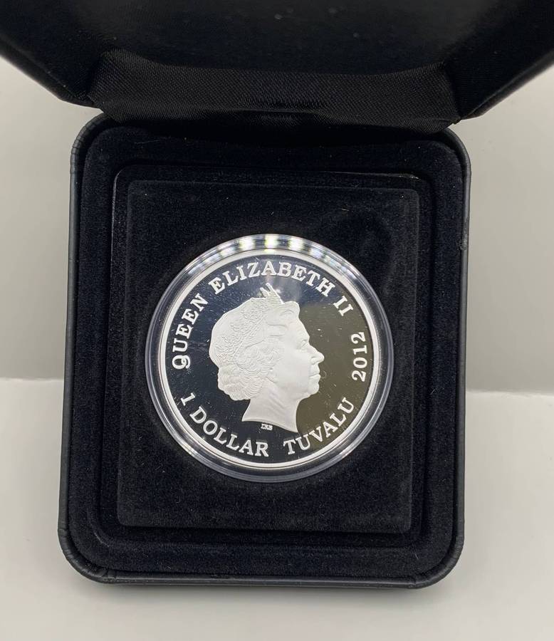 ( SPECIAL  WILDLIFE SERIES )  2012  SIBERIAN TIGER      1oz  PROOF SILVER COLORIZED COIN