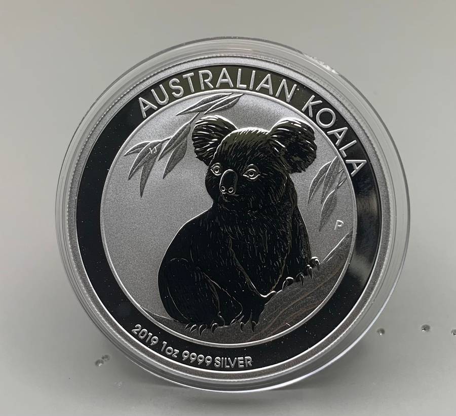 2019    AUSTRALIAN      KOALA BEAR    1oz PURE SOLID SILVER    MINT MARKED AND CAPSULED