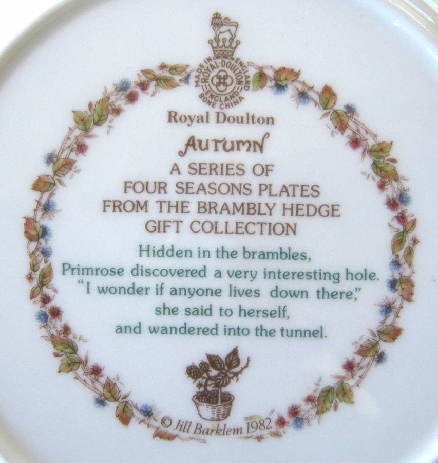 ROYAL DOULTON "AUTUMN" FROM FOUR SEASONS SERIES IN SPOTLESS CONDITION