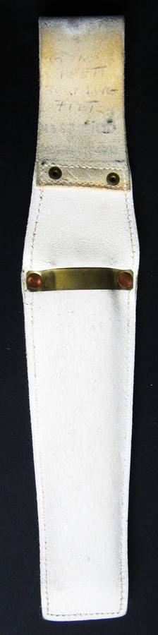 MILITARY SCABBARD FOR A CEREMONIAL DAGGER/BAYONET  MADE OF LEATHER 36 x 7 CM AND 20 CM BLADE LENGTH