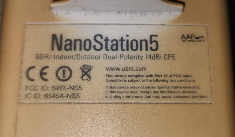 Ubiquiti NanoStation M5 5GHz