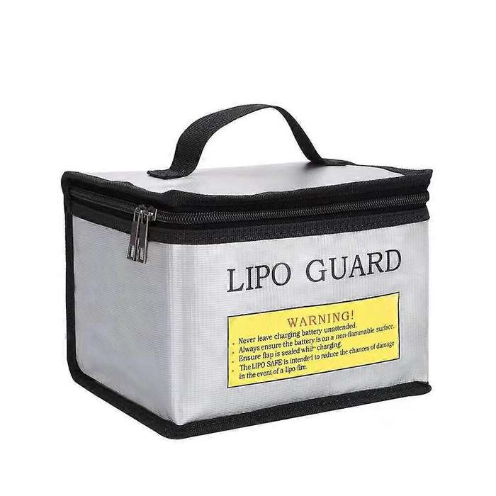 Lipo Battery Safety Bag Fire Retardant Fireproof Explosion Proof Guard 21.5cm x 14.5cm x 16.5cm -...