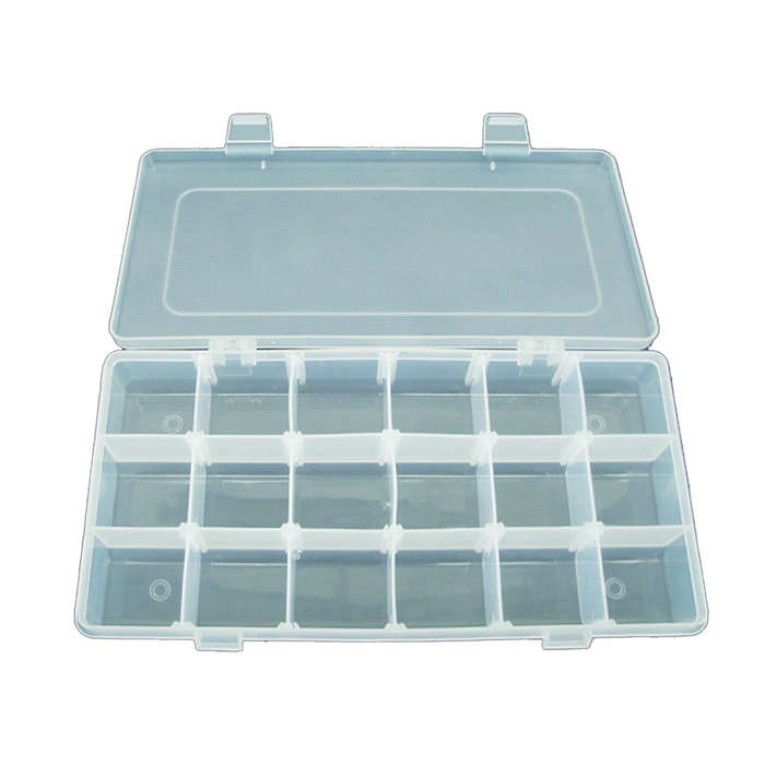 Transparent Storage Case 18 Compartments Size 310 x 200 x 45mm