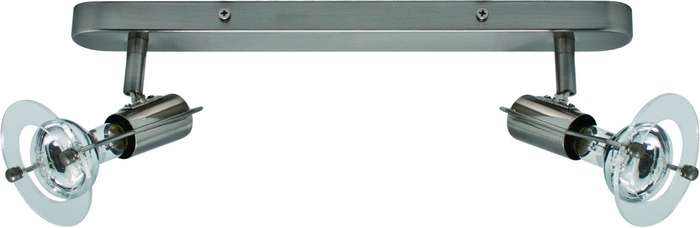 230VAC 2x40W E14 R50 Spot Light Fitting Satin Chrome