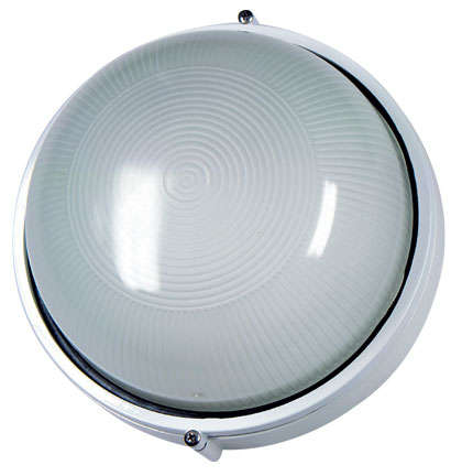 230VAC 12W White LED Bulkhead 6000K 240mm Dia. IP54