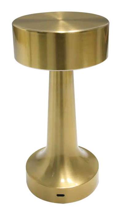RECHARGEABLE GOLD TABLE LAMPCCT ADJUSTABLE DIA90X220MM