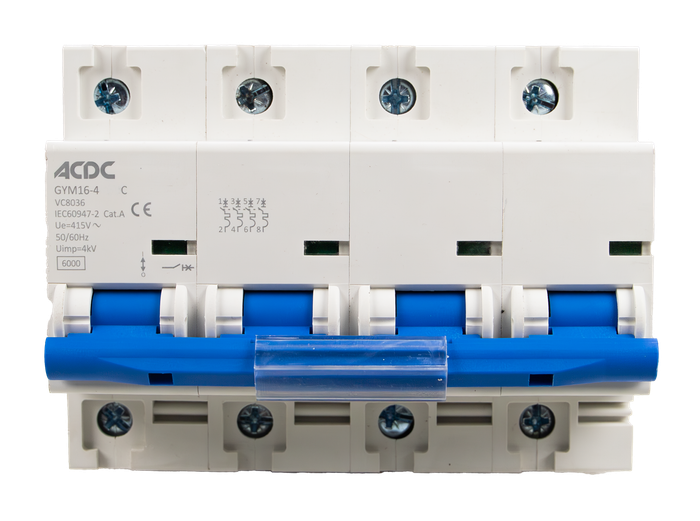 Circuit Breaker 4 Pole C-Curve 10KA 125A