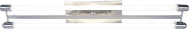 230VAC 3Ft 2x13W Satin Nickel Fitting 1000x105mm