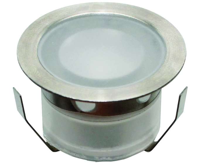 Floor/Stair/Deck Circular LED Light 24mm Diameter Cool White IP67