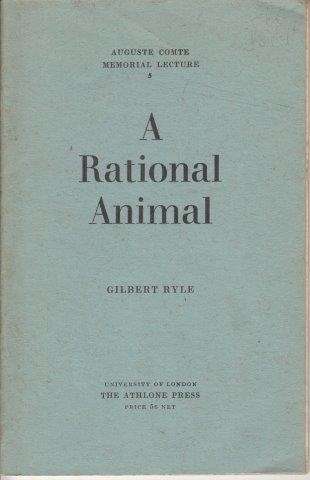 A Rational Animal (Pamphlet) - Ryle, Gilbert