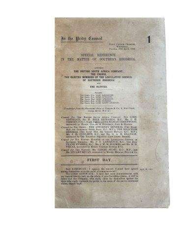 Special Reference in the Matter of Southern Rhodesia