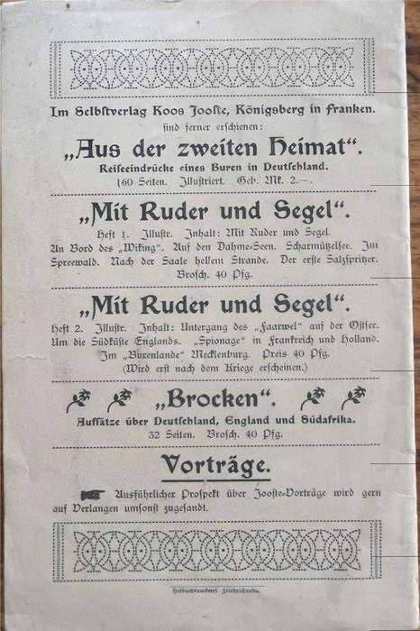 Aus dem Burenlande! - Jooste, J. P. (Koos)