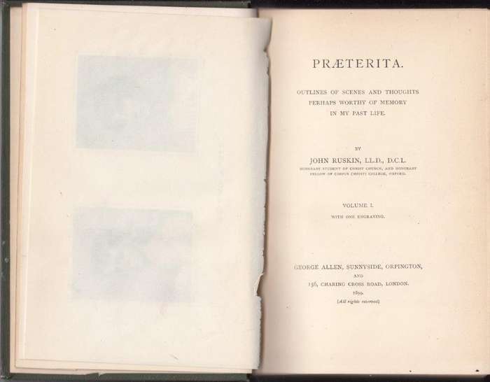 Praeterita 3 Vols - Ruskin, John