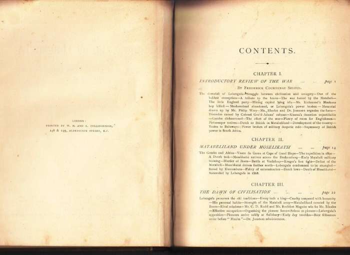 The Downfall of Lobengula: The Cause, History and Effect of the Matabeli War. With Contributions
