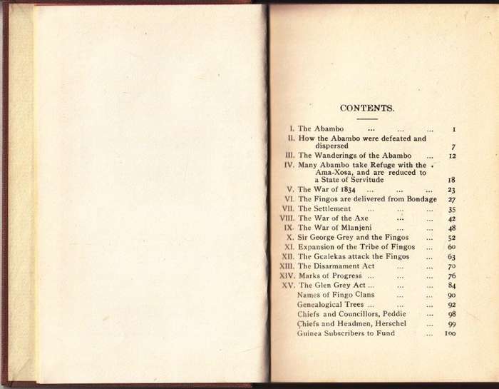 History of the Abambo Generally Known as Fingos (Willem Hiddingh Reprint Series number 17)