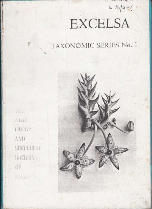 EXCELSA Taxonomic Series No. 1 - Leach, L. C.